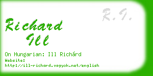 richard ill business card